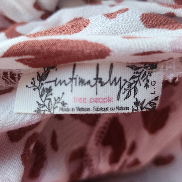 Intimately Free People Womens Large Bodysuit Bare It All Animal Print Lace Top - Picture 8 of 12